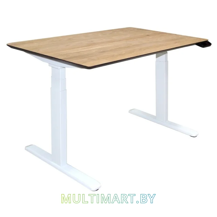 Стол для работы стоя ErgoSmart Wooden Unique Ergo Desk 1300х750х27 мм (дуб натуральный/белый)